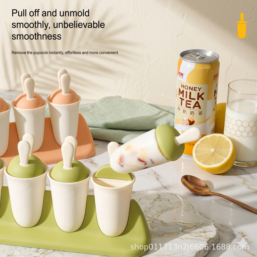 4 SLOTS REUSABLE PULL-OFF POPSICLE MOLD MAKER
