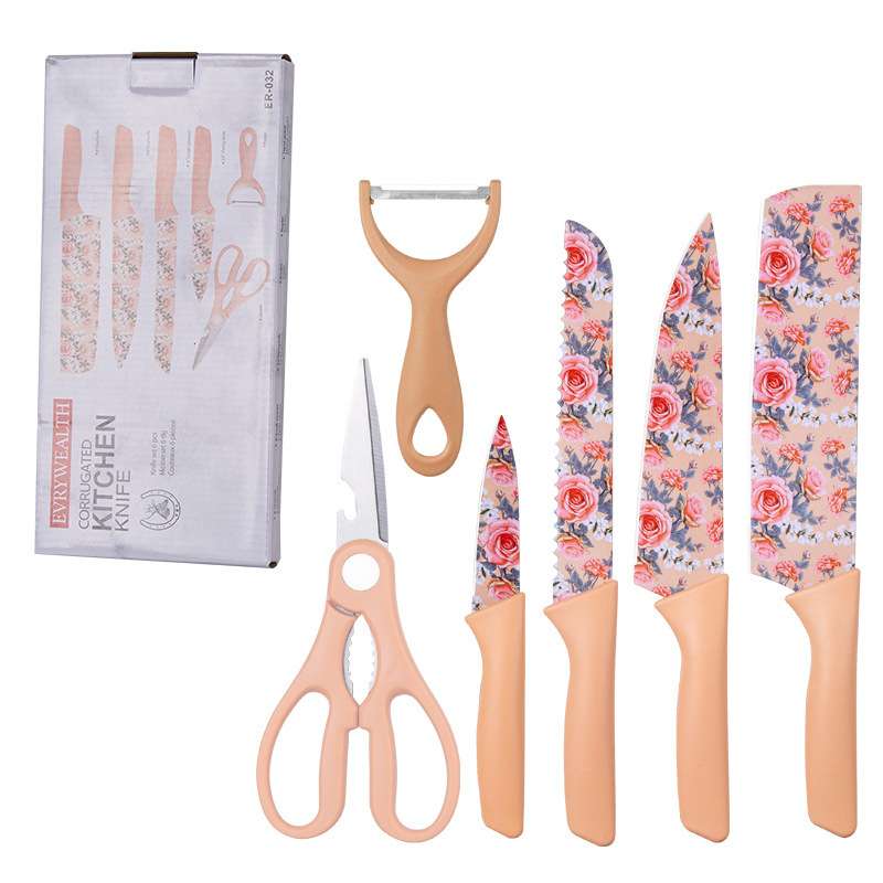 Nude 6-Piece Rose non stick stainless Knife set