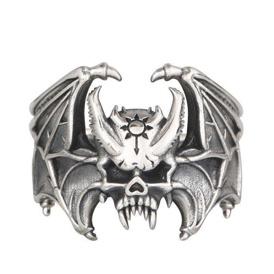Bat Transformation silver Sing |  Non Tarnish Statement Jewelry Adjustable Sizing Ring