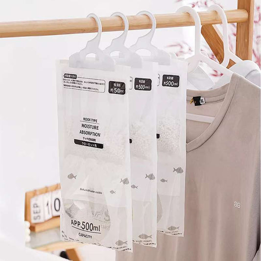White Indoor Wardrobe Dehumidification Bag for Moisture & Mould Absorption