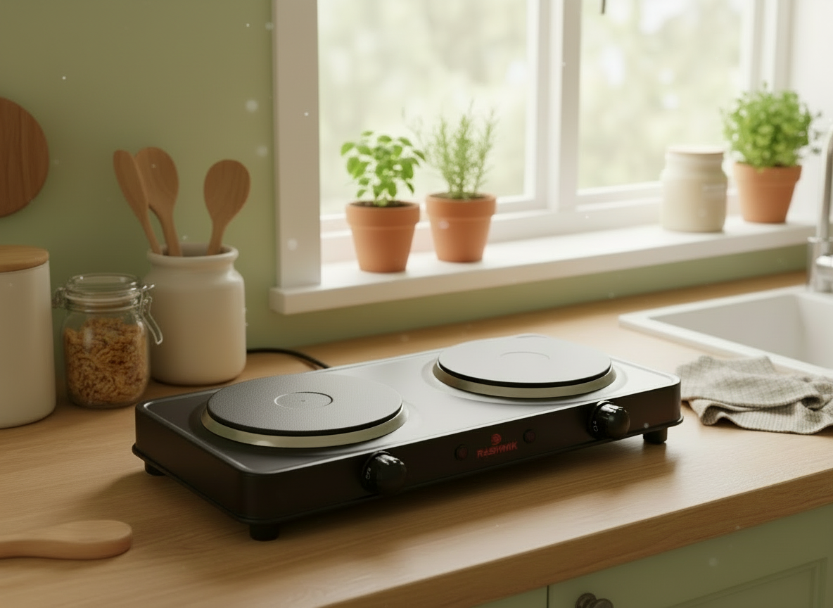 (Solid ) 2000W Electric Double burner stove