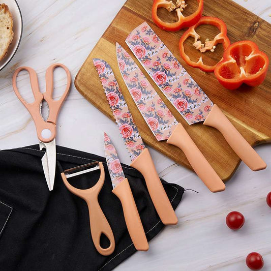 Nude 6-Piece Rose non stick stainless Knife set