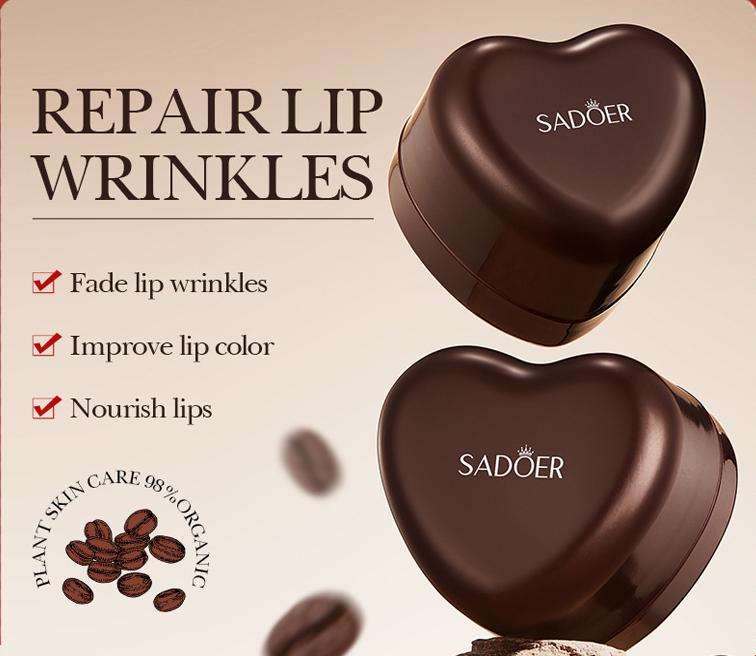 Coffee Hydrating Lip Mask 24H Deep Moisture for African Dry Climate | Reduces Lip Wrinkles & Cracks, Natural Coffee Extract