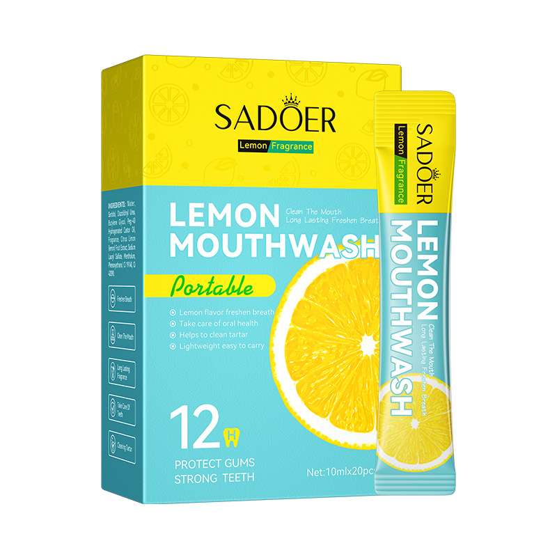 1pcs Lemon mouth wash fresh breath clean mouth residual removal