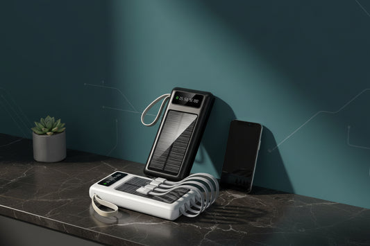 30000mah Solar Power Bank Fast Charging Solar and Electric charging Power Bank with Led Light